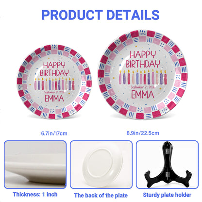 Grandchild Birthday Keepsake Personalized Birthday Plate P626EN4TT
