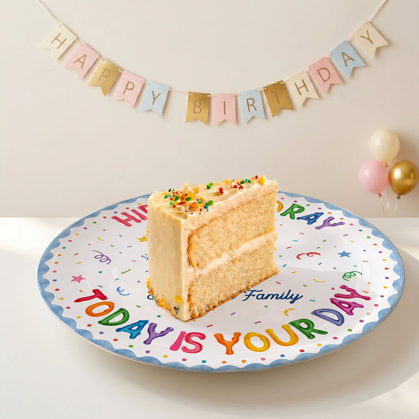 Custom Family Birthday Tradition Personalized Birthday Plate P625WQA0