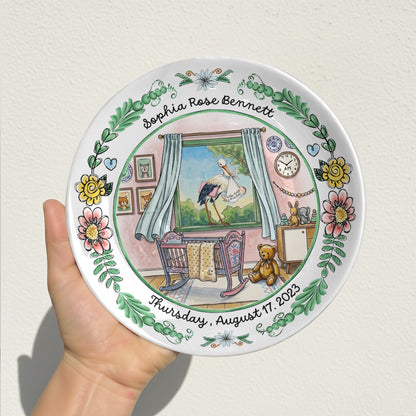 Storybook Personalized Birth Plate P513SRI0