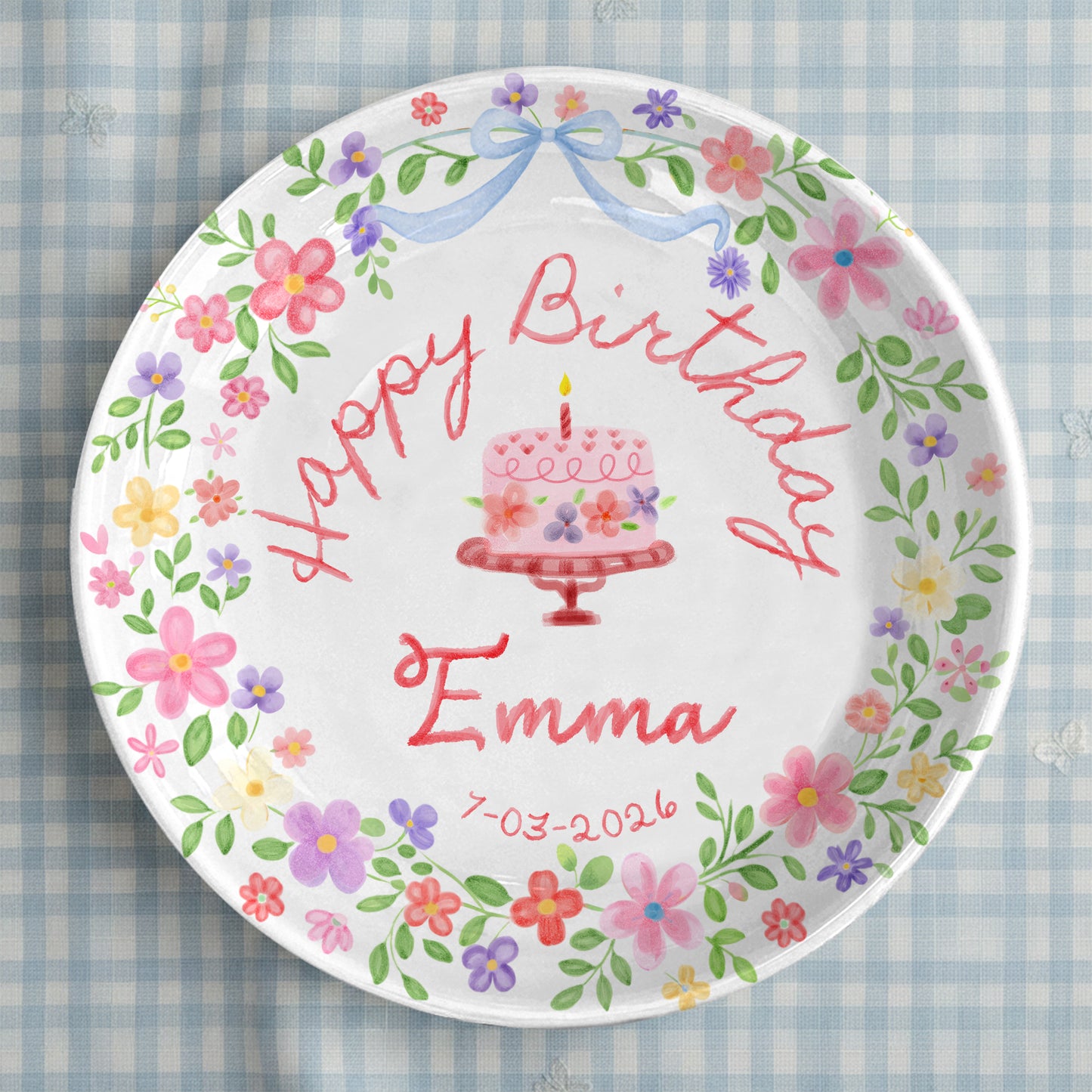 Personalized Birthday Plate Gift P228WUD0