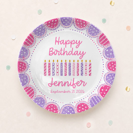 Sweet Candle Personalized Birthday Plate P61STP0