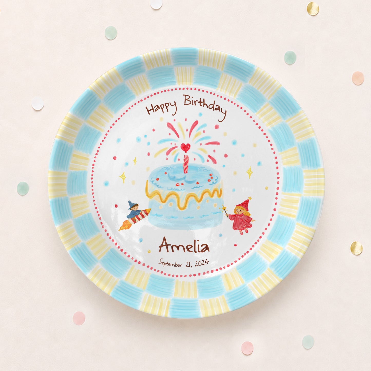 Fairy Princess Birthday Keepsake Personalized Birthday Plate for Girl P619WOT0