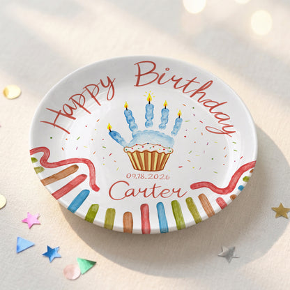 Whimsical Party Birthday Personalized Birthday Plate P626FZFTT