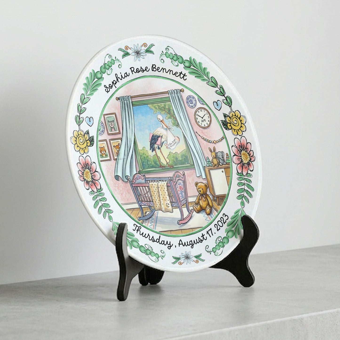 Storybook Personalized Birth Plate P513SRI0