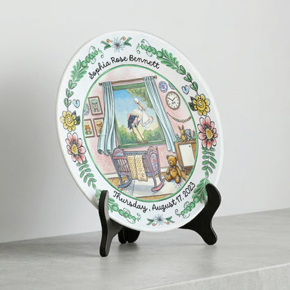 Storybook Personalized Birth Plate P513SRI0