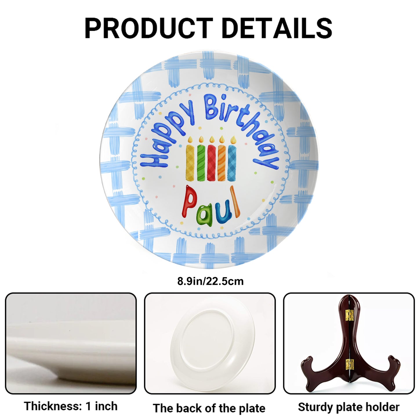 Personalized Birthday Plate Gift P228AM00