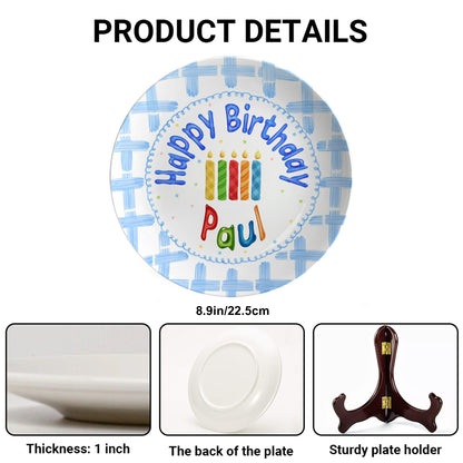 Personalized Birthday Plate Gift P228AM00