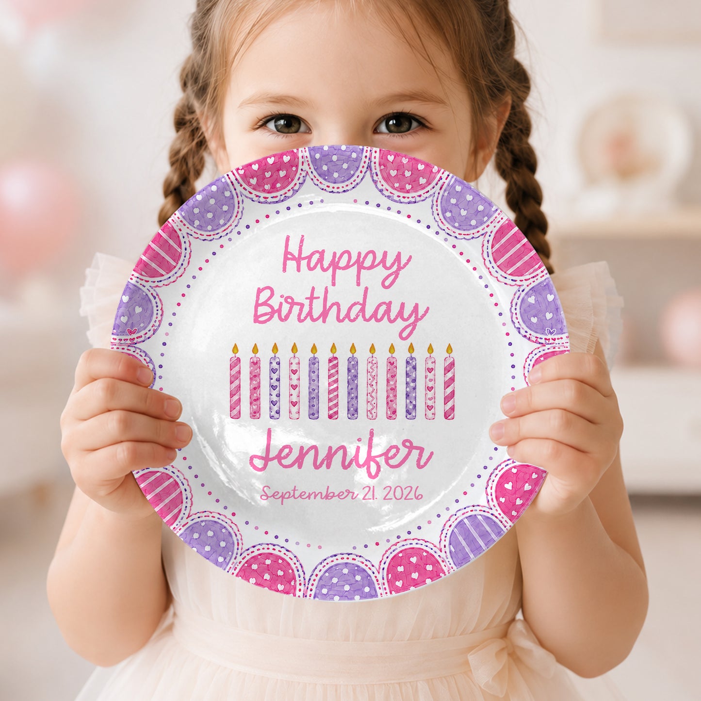 Sweet Candle Personalized Birthday Plate P61STP0