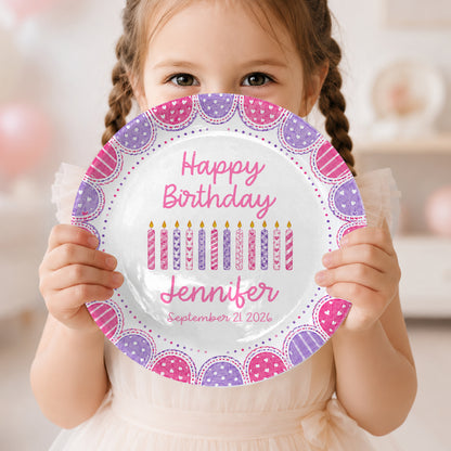Sweet Candle Personalized Birthday Plate P61STP0