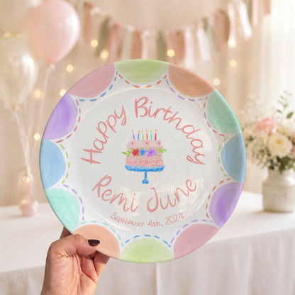 Children's Birthday Tradition Custom Name Ceramic Keepsake Personalized Birthday Plate P8273WN0