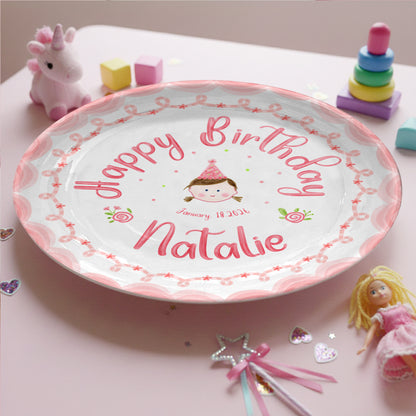 Birthday Girl Portrait Personalized Birthday Plate P296XU0