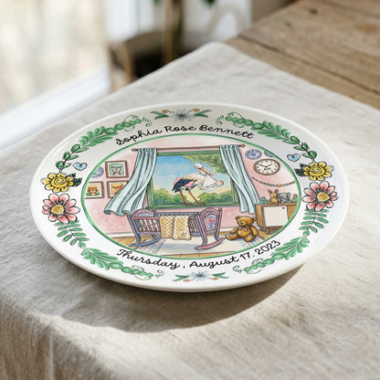 Storybook Personalized Birth Plate P513SRI0