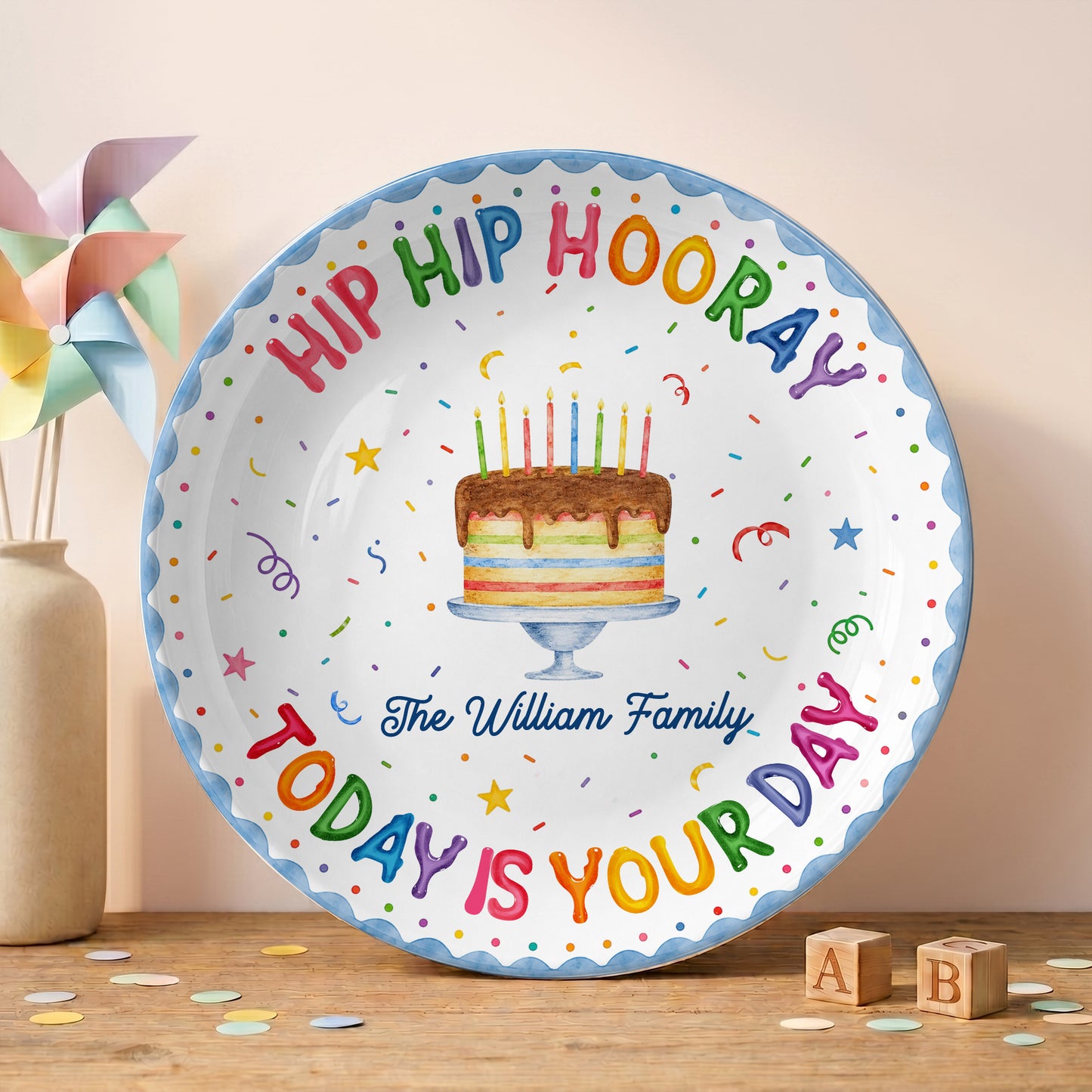 Custom Family Birthday Tradition Personalized Birthday Plate P625WQA0