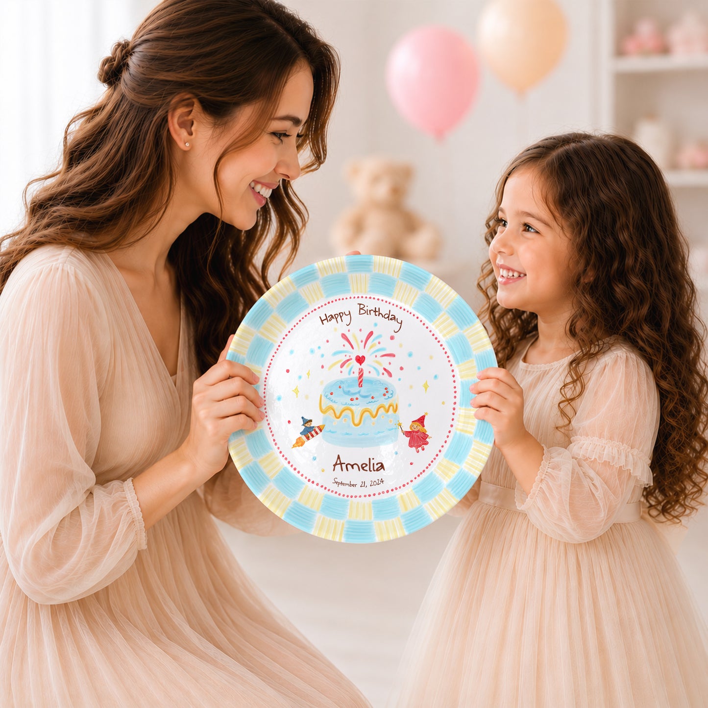 Fairy Princess Birthday Keepsake Personalized Birthday Plate for Girl P619WOT0