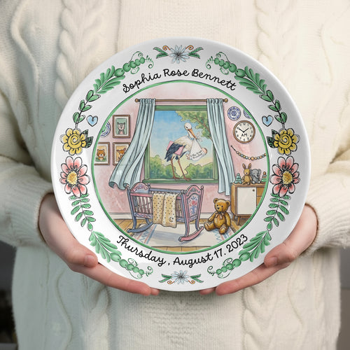 Storybook Personalized Birth Plate P513SRI0