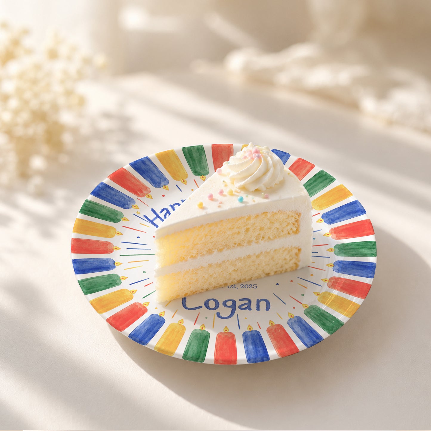 Celebration Cake Personalized First Birthday Gift Plate P723NQM0