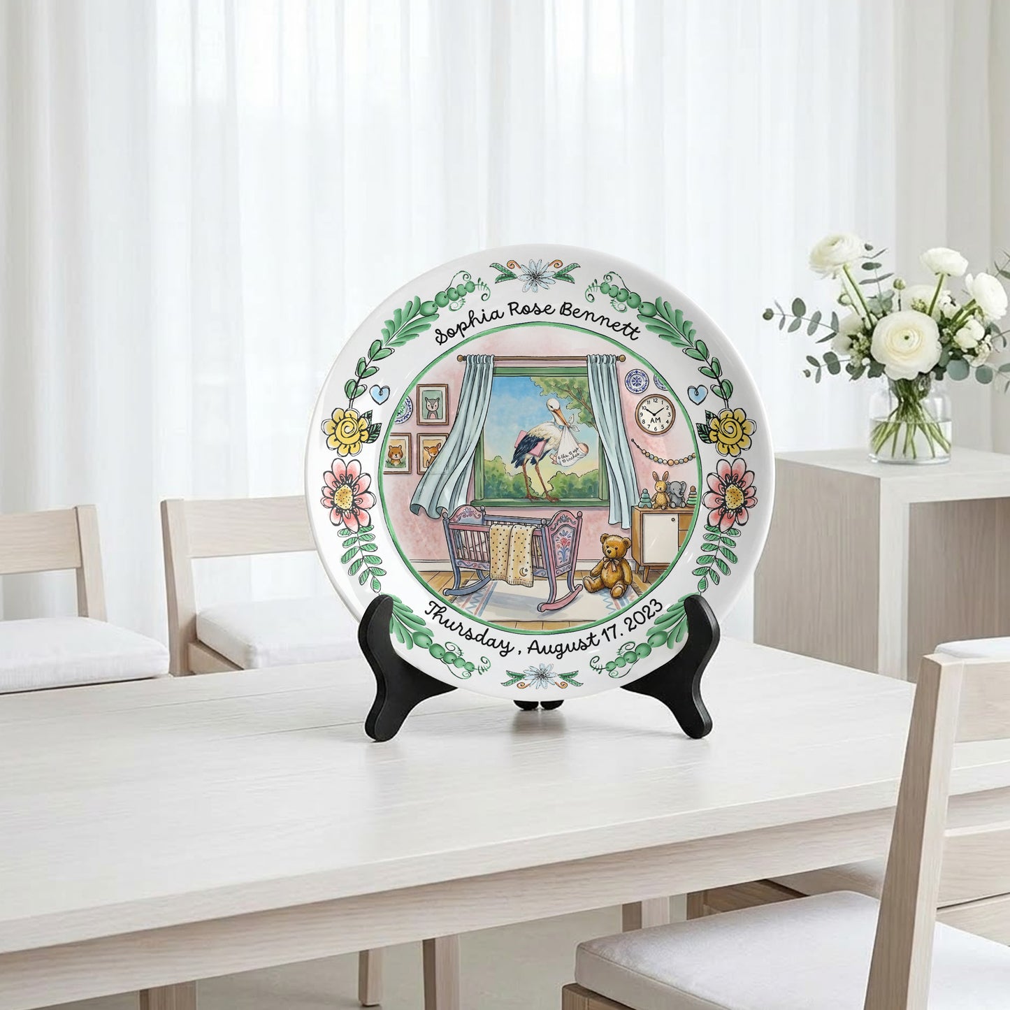 Storybook Personalized Birth Plate P513SRI0
