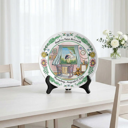Storybook Personalized Birth Plate P513SRI0