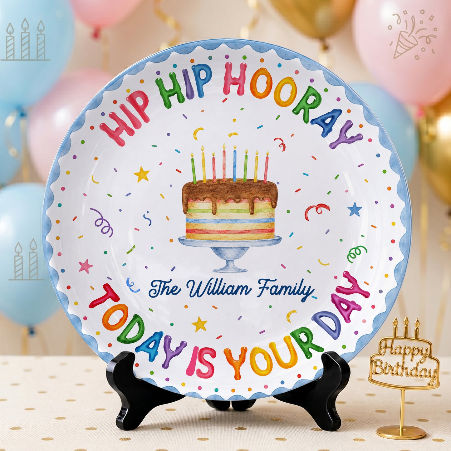 Custom Family Birthday Tradition Personalized Birthday Plate P625WQA0