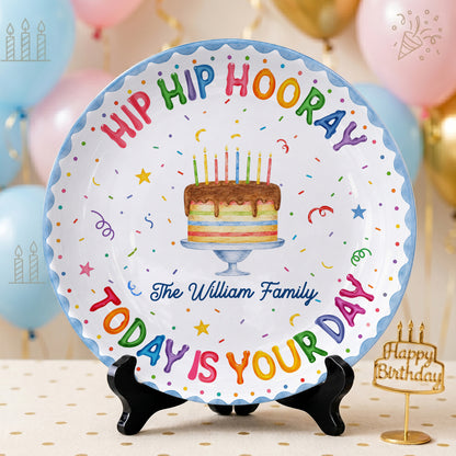 Custom Family Birthday Tradition Personalized Birthday Plate P625WQA0