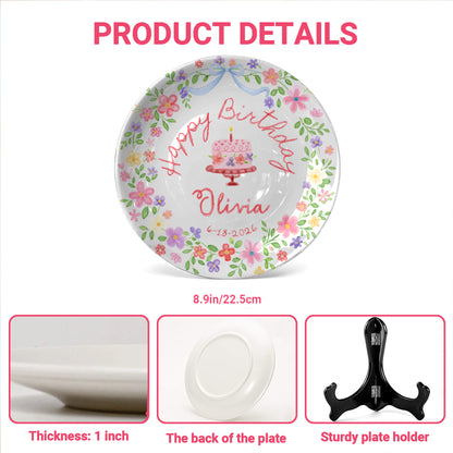 Personalized Birthday Plate Gift P228WUD0