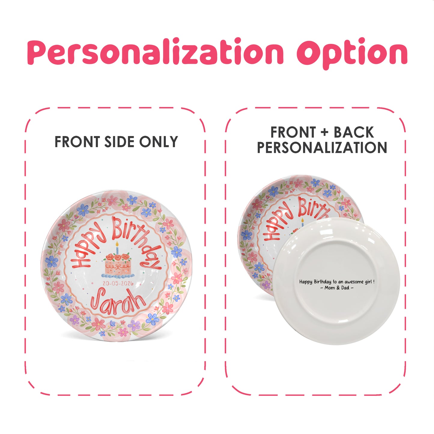 Personalized Birthday Plate Gift P3188D40