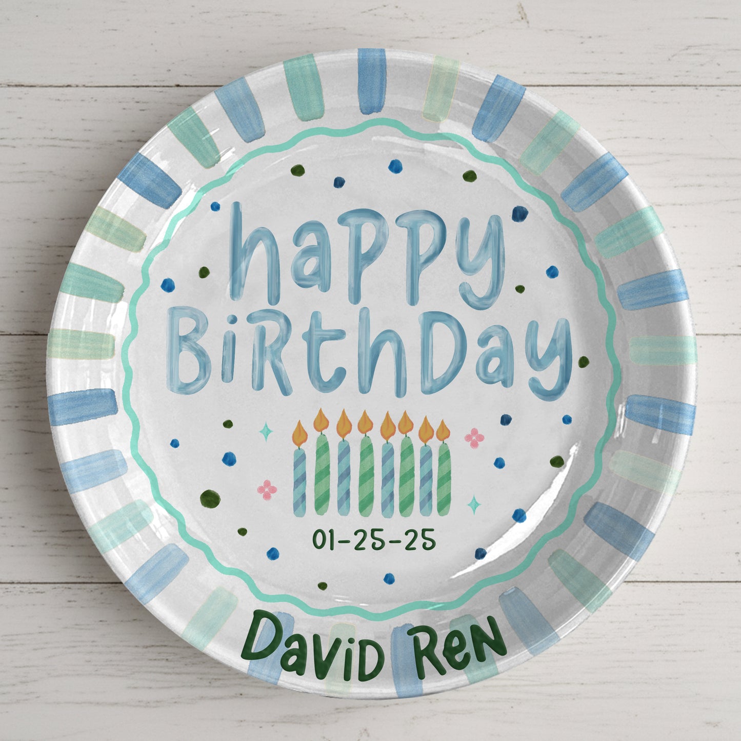 Personalized Birthday Plate Gift P226VX0