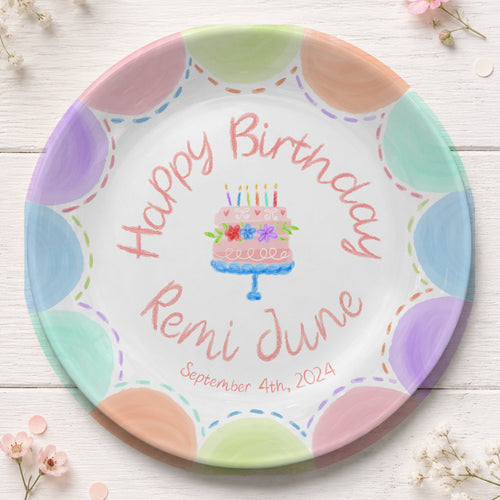 Children's Birthday Tradition Custom Name Ceramic Keepsake Personalized Birthday Plate P8273WN0