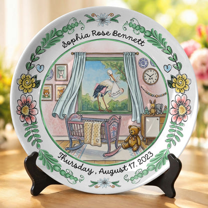 Storybook Personalized Birth Plate P513SRI0