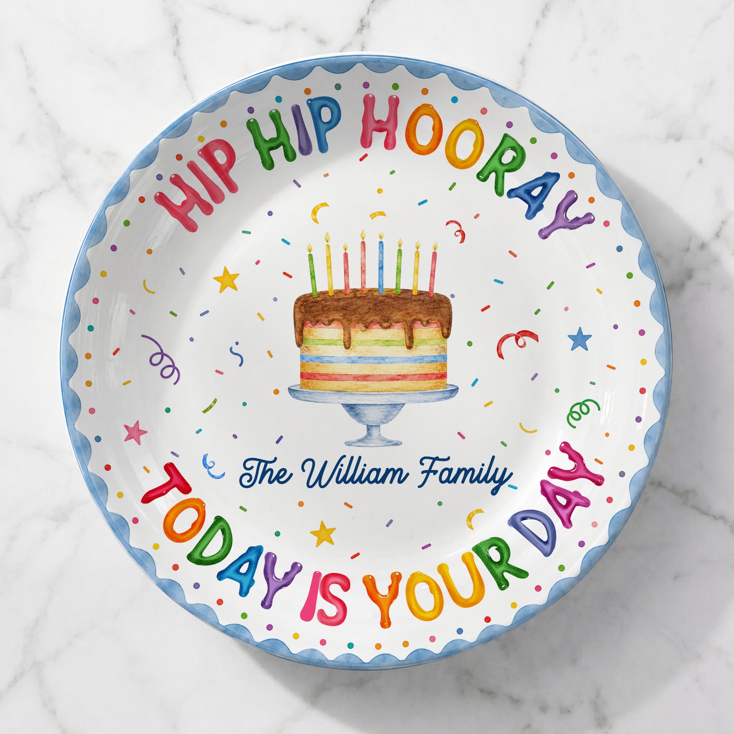 Custom Family Birthday Tradition Personalized Birthday Plate P625WQA0