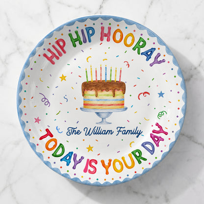 Custom Family Birthday Tradition Personalized Birthday Plate P625WQA0