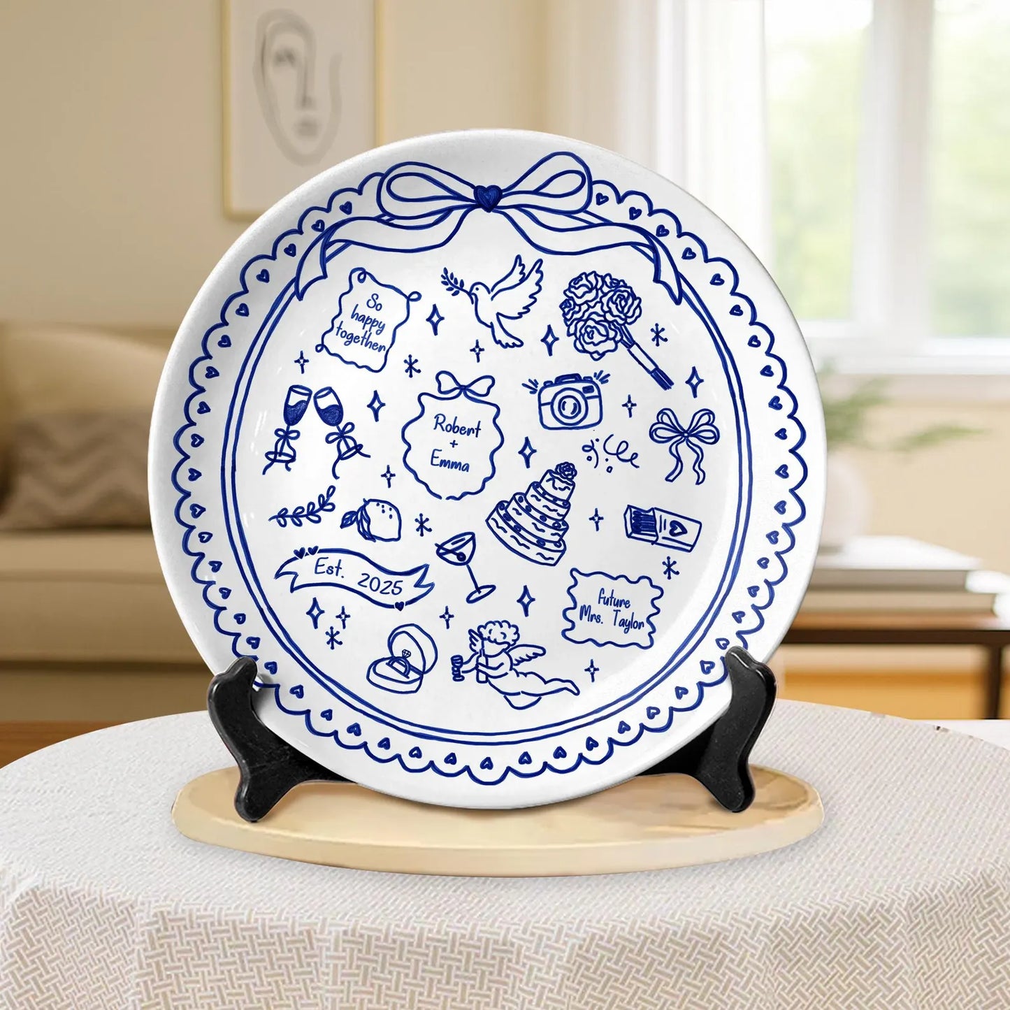 Personalized Wedding gifts Custom Couple Portrait P1011ZWO0