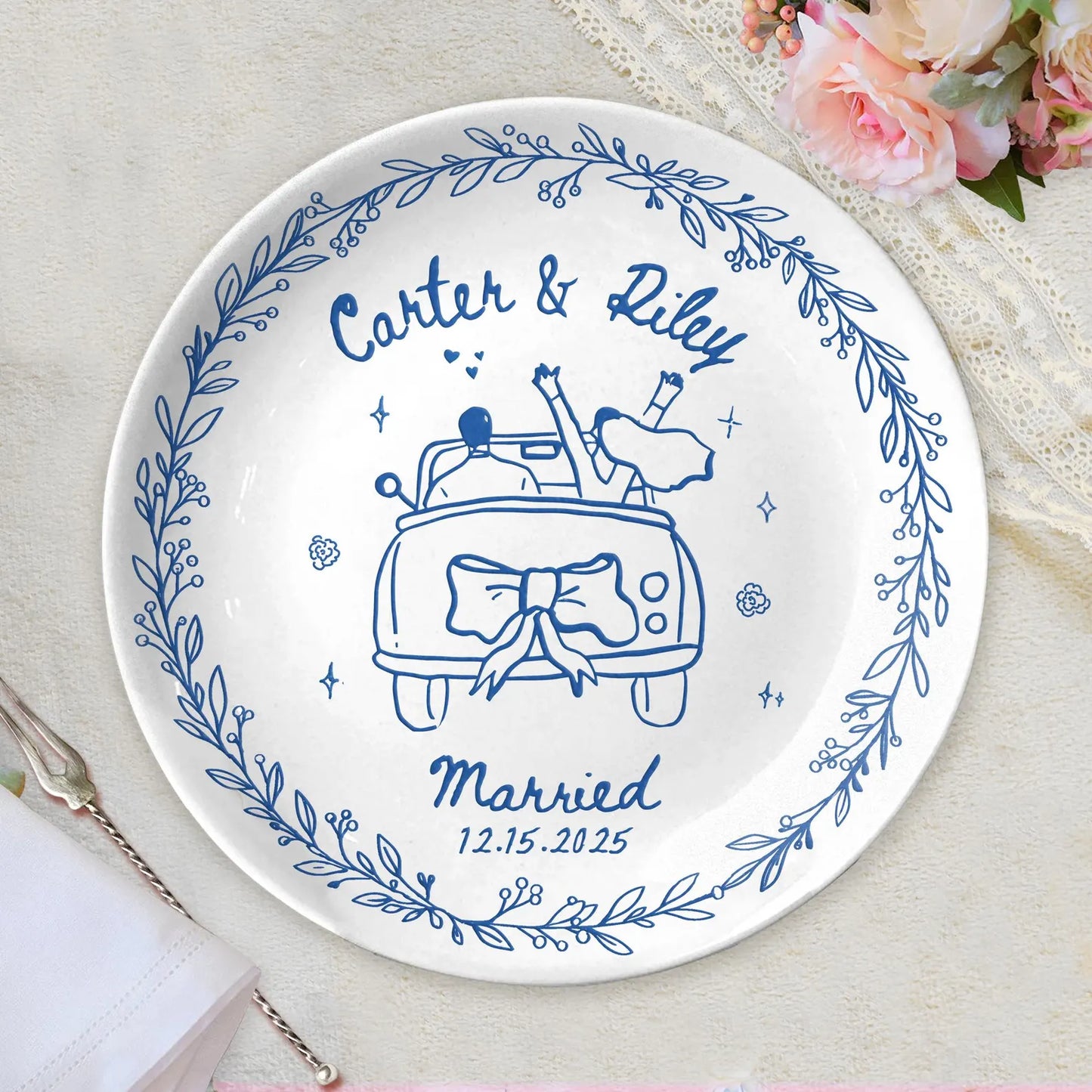 Personalized Wedding gifts Custom Couple Portrait P1018EKN0