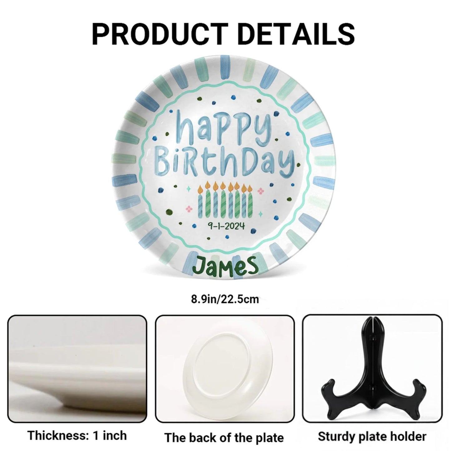 Personalized Birthday Plate Gift P75GR30