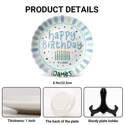 Personalized Birthday Plate Gift P75GR30