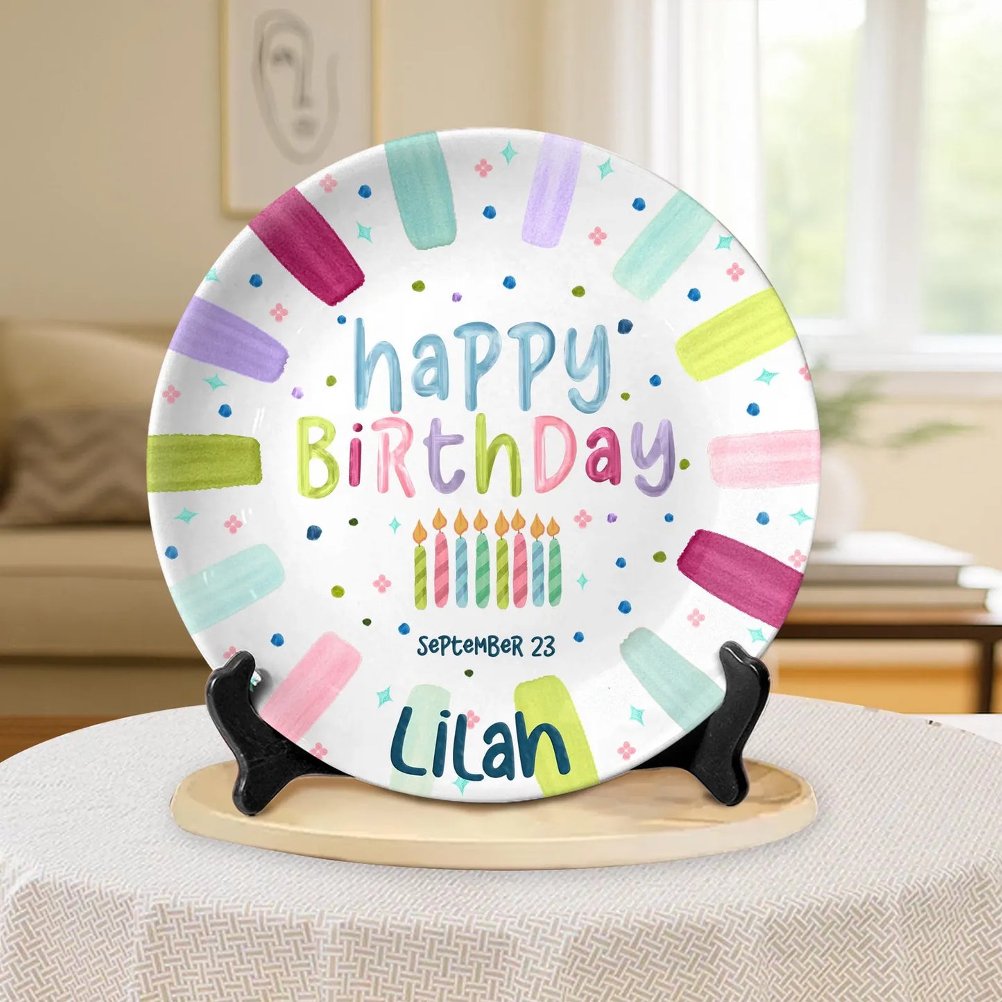 Personalized Birthday Plate Gift P1024AQC0#1