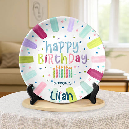 Personalized Birthday Plate Gift P1024AQC0#1