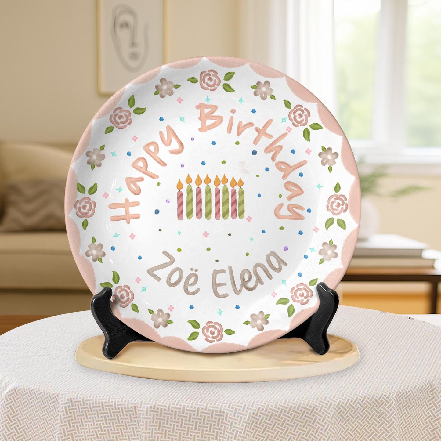 Personalized Birthday Plate Gift P1024AQC0#3