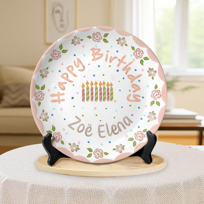 Personalized Birthday Plate Gift P1024AQC0#3