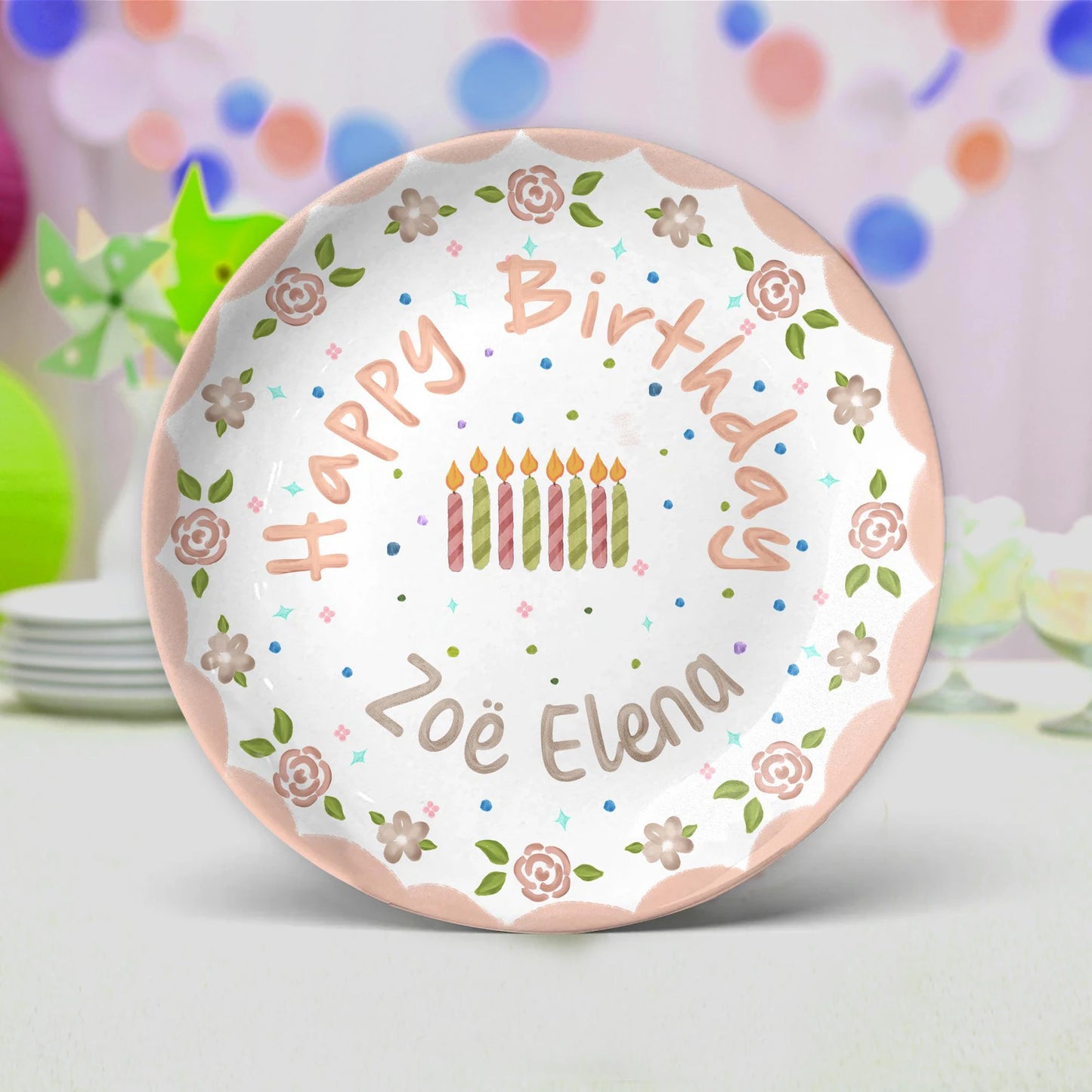 Personalized Birthday Plate Gift P1024AQC0#3