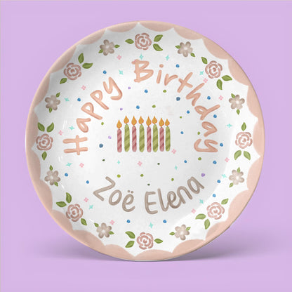 Personalized Birthday Plate Gift P1024AQC0#3