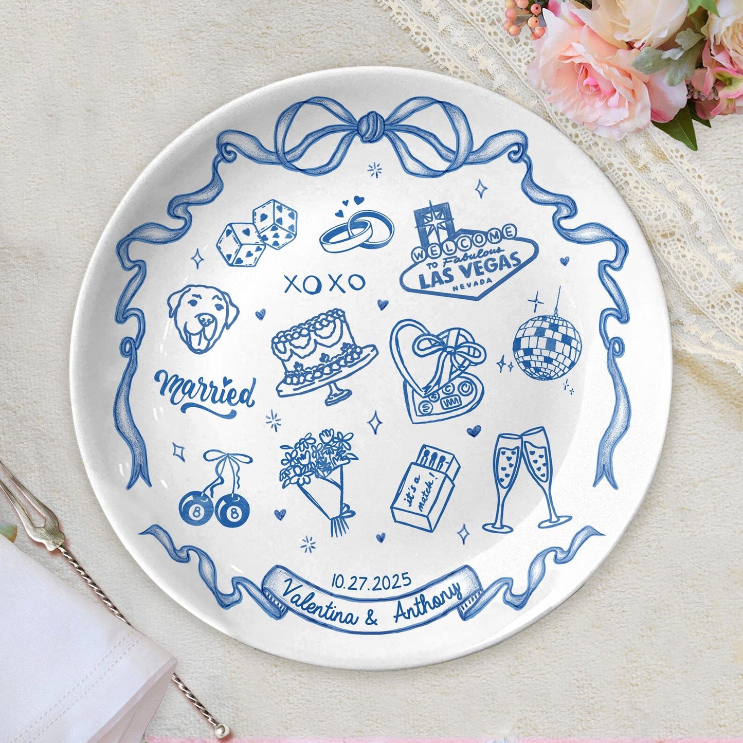 Personalized Wedding gifts Custom Couple Portrait P1027JHS0