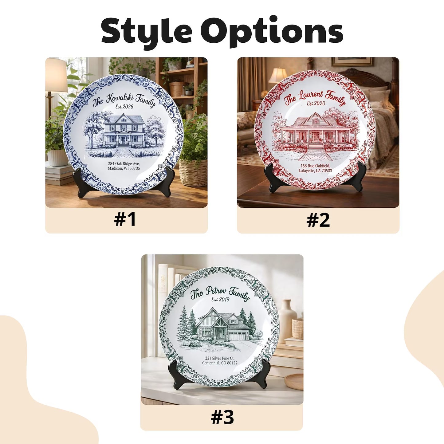 Personalized House Plate Decorative P119UWR0