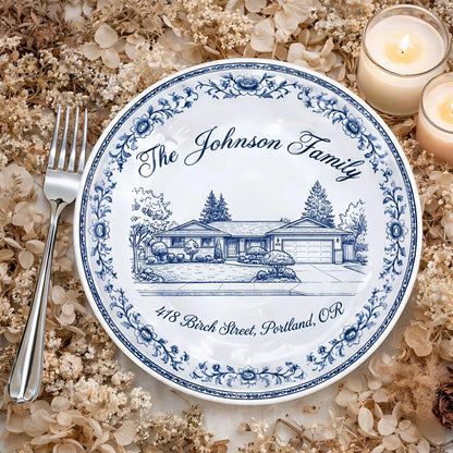 Personalized House Plate Decorative P130IUJ0