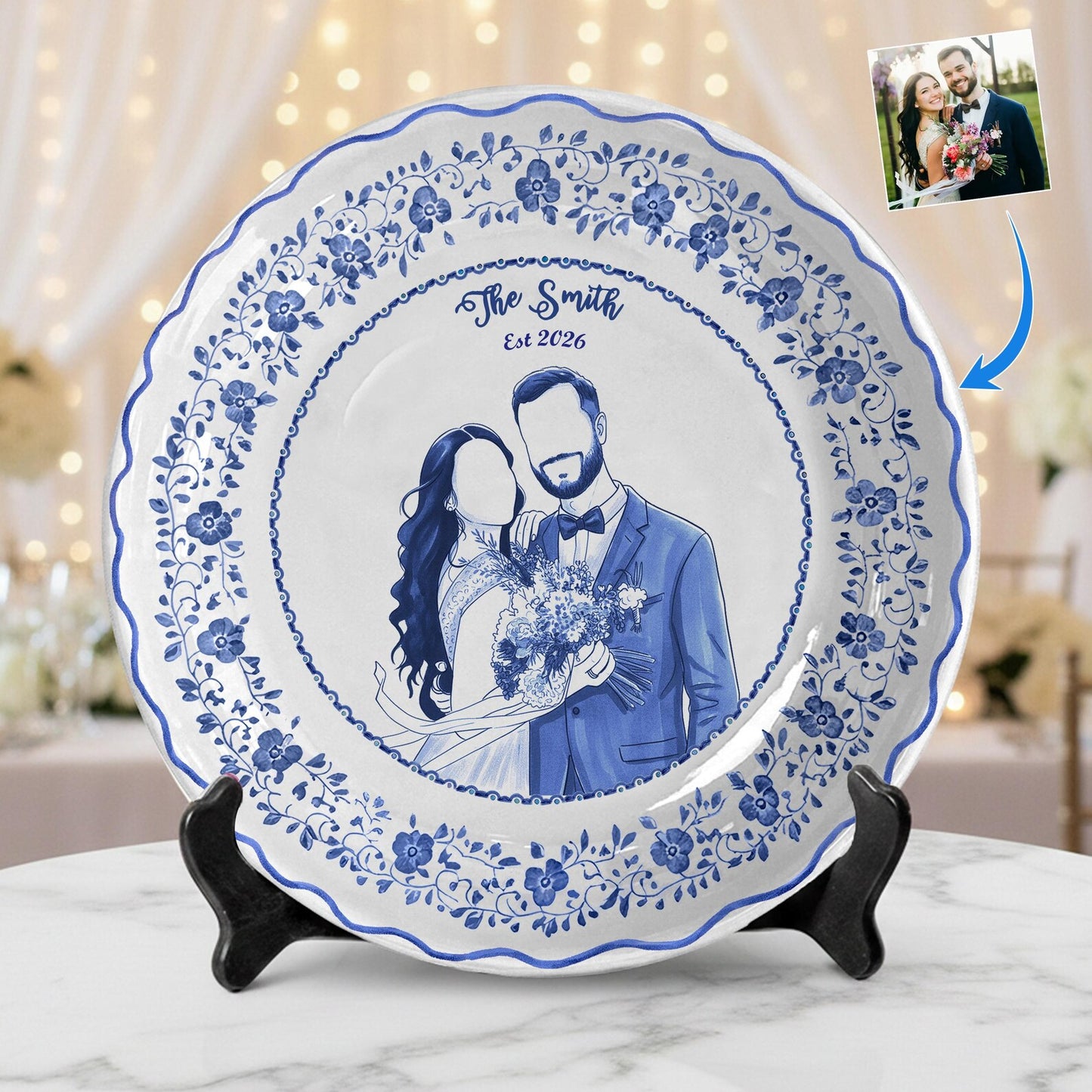 Personalized Wedding gifts Custom Couple Portrait P19ENH0