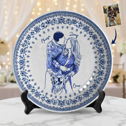 Personalized Wedding gifts Custom Couple Portrait P19RJG0