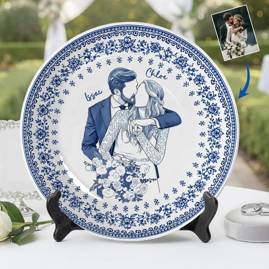 Personalized Wedding gifts Custom Couple Portrait P19RJG0