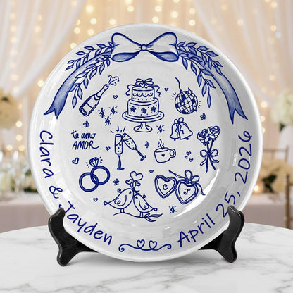 Personalized Wedding gifts Custom Couple Portrait P19WTV0