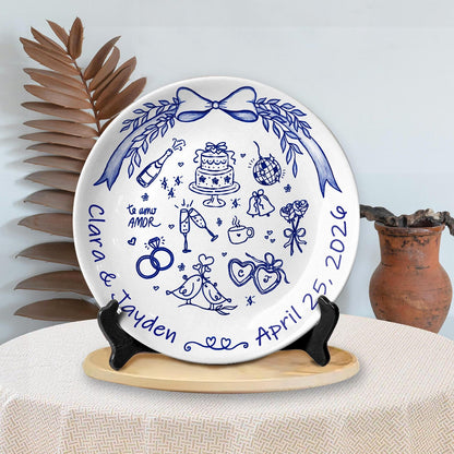 Personalized Wedding gifts Custom Couple Portrait P19WTV0