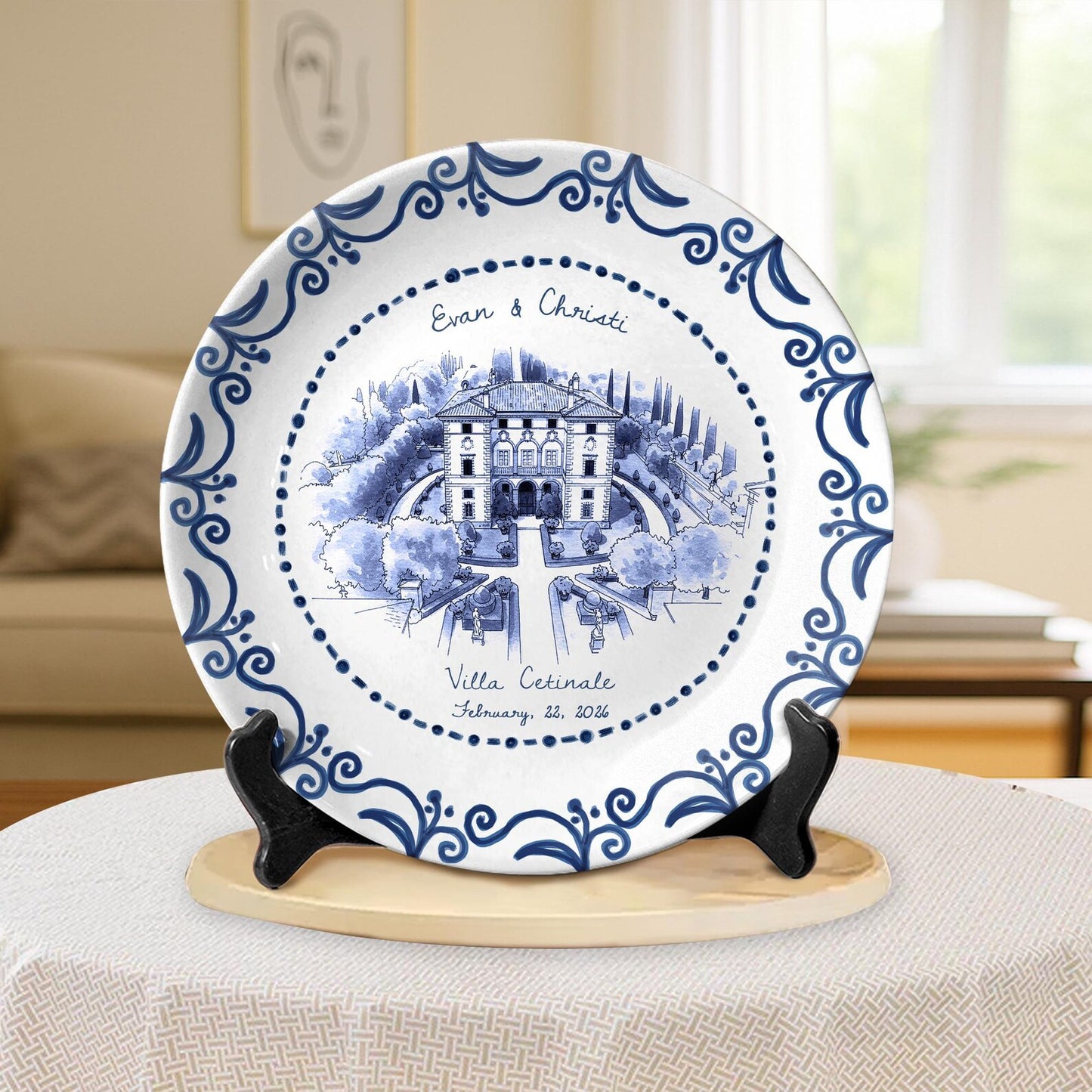 Personalized House Plate Decorative P25YXC0